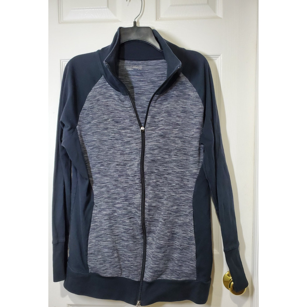 Columbia Women’s Full Zip Performance Jacket Lightweight Gray Blue Size Small